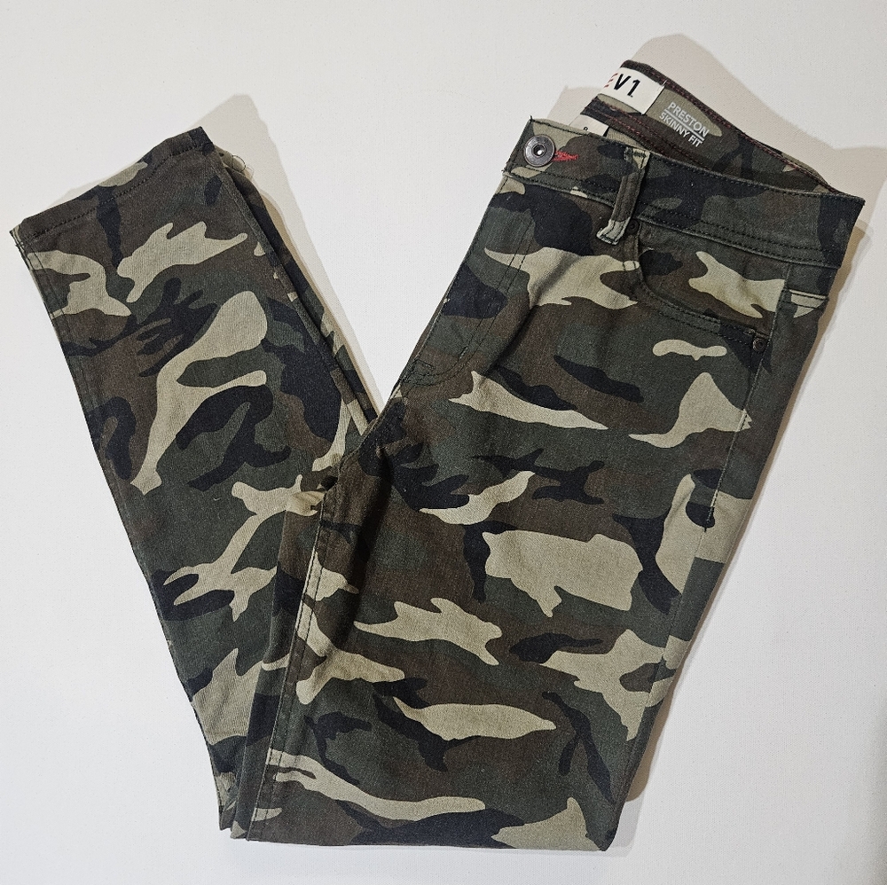 EV1 Camo Jeans‎ Womens Size 8 Authentic Preston Skinny Fit Mid Rise Y2K